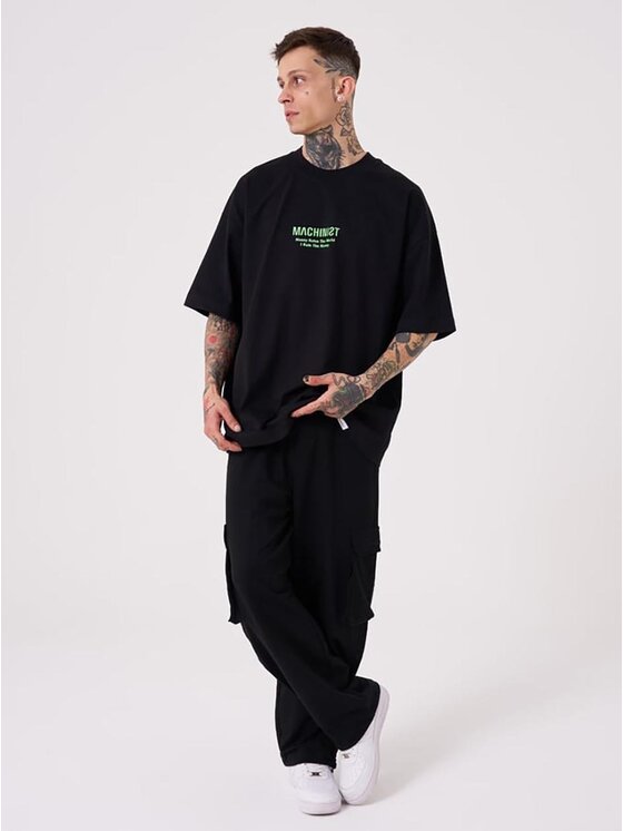 Machinist Machinist T-Shirt Koszulka Z Krótkim Rękawem Męska Oversize Czarna Machinist Money Rules L Czarny Oversize