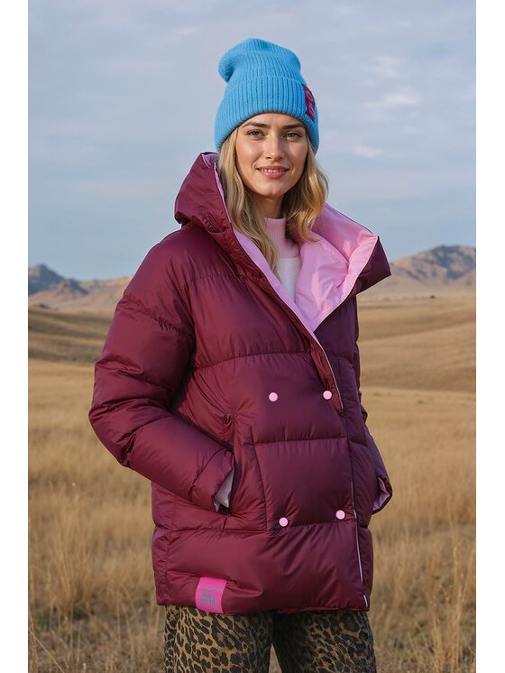 NAOKO NAOKO Kurtka zimowa Alaska Rosette Bordowy Regular Fit