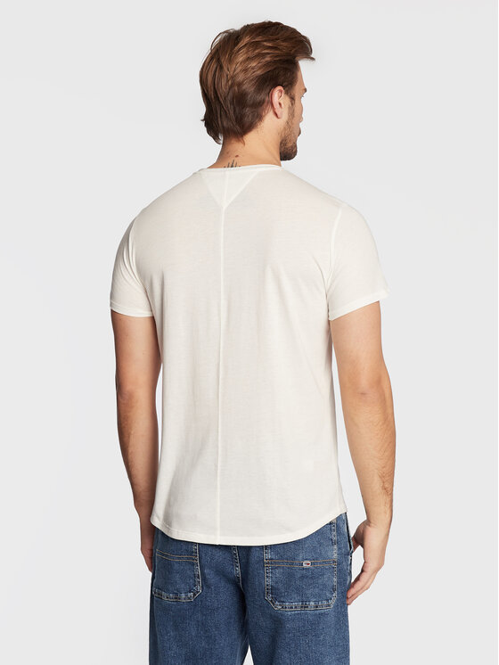 Tommy Jeans Tommy Jeans T-krekls Jaspe DM0DM09586 Balts Slim Fit