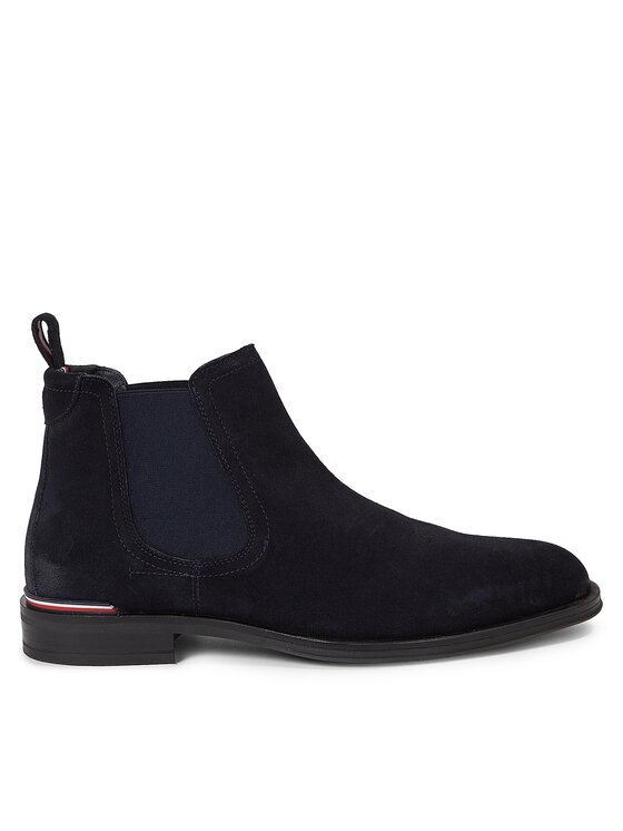 Ghete Jodhpur Tommy Hilfiger Core Rwb Hilfiger Suede Chelsea FM0FM04757 Albastru
