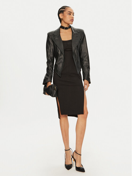 Babylon Babylon Lederjacke S0250B Schwarz Regular Fit
