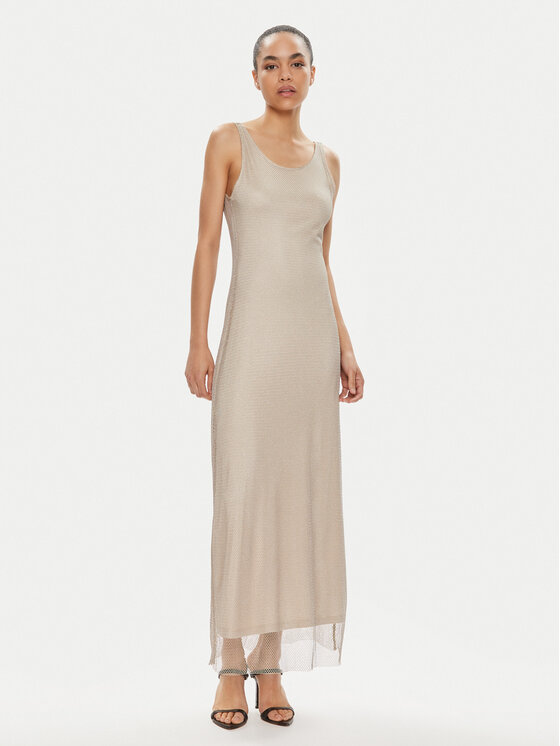 Rinascimento Rinascimento Rochie de zi CFC0118504003 Bej Regular Fit