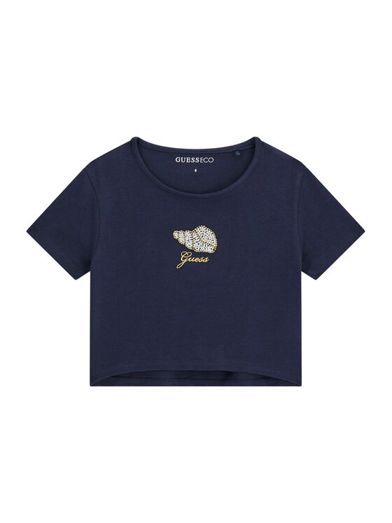 Guess Guess Tričko J6GI10 K6YW4 Tmavomodrá Relaxed Fit