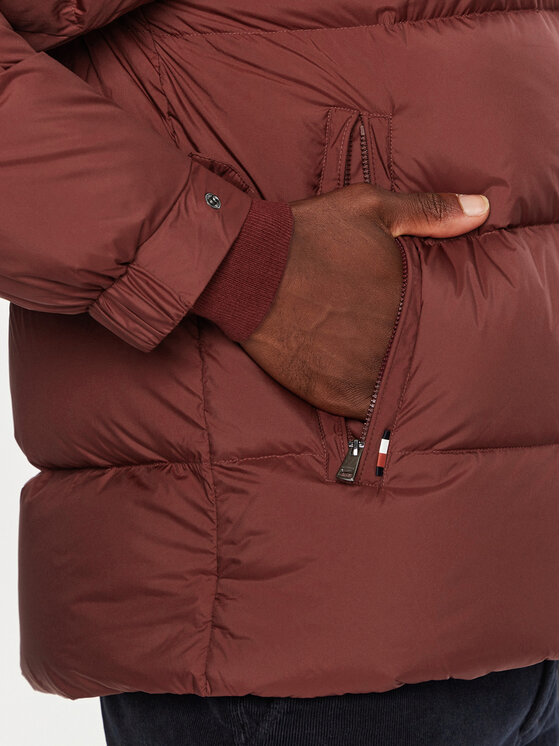 Tommy Hilfiger Tommy Hilfiger Daunenjacke MW0MW36569 Dunkelrot Regular Fit