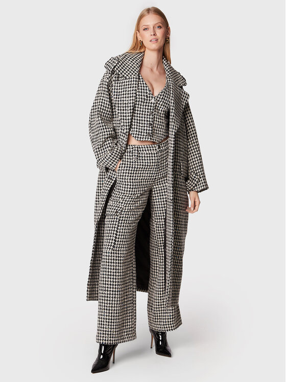 Gilet Sparkly Houndstooth RT1903 Bianco Slim Fit