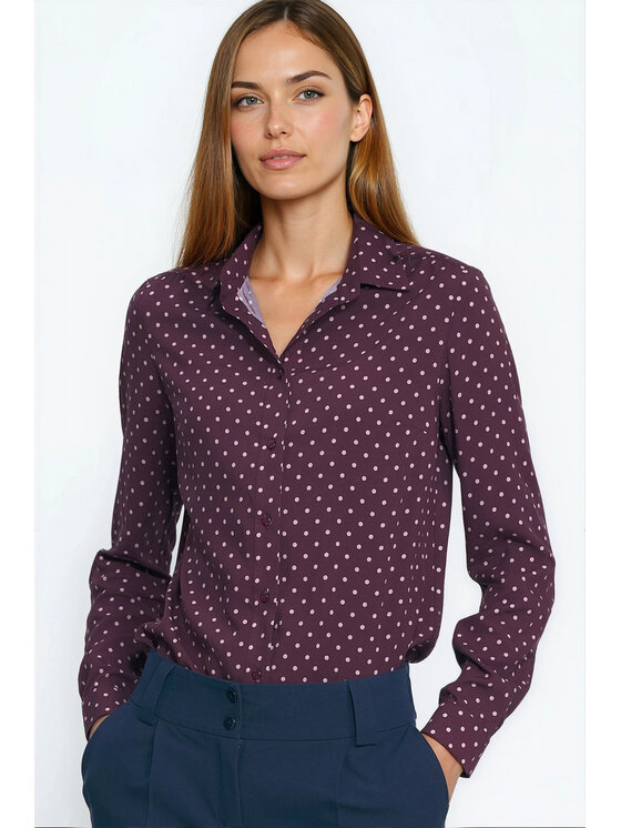 NIFE NIFE Halenka K91 Bordó Regular Fit
