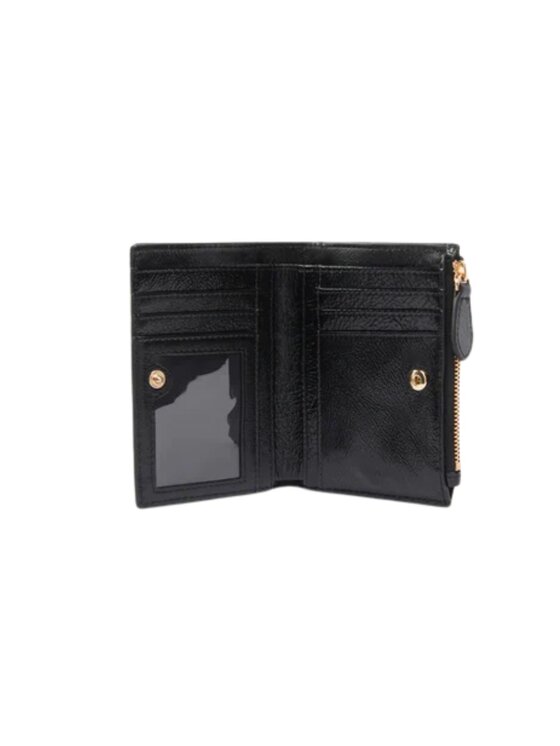 PINKO PINKO Portfel COMPACT WALLET SHINY CALF OLD Czarny