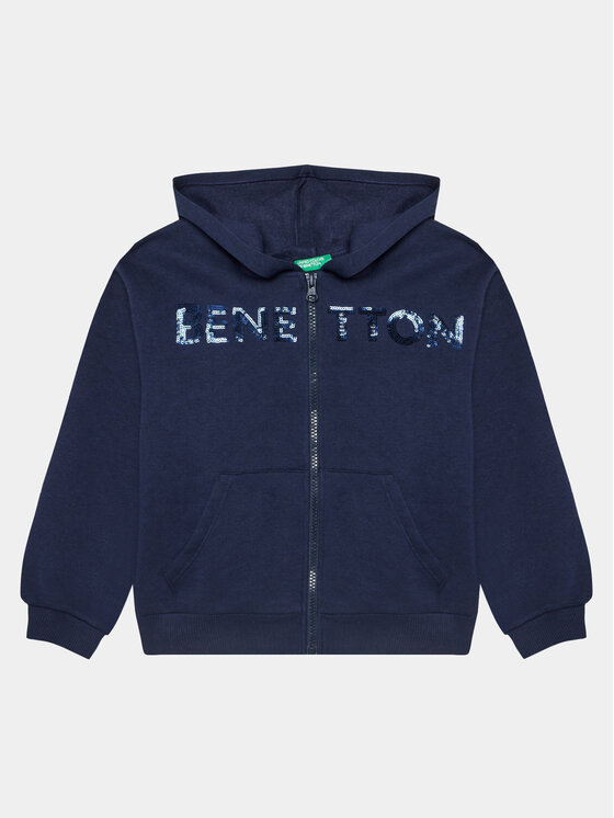 United Colors Of Benetton Mikina 39M2C502Y Tmavomodrá Regular Fit