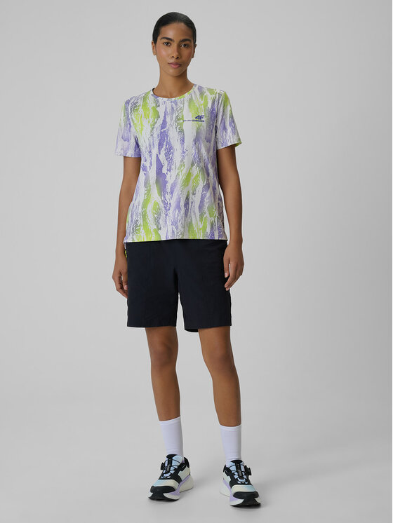 4F 4F Koszulka rowerowa GET LOST FEEL FOUND Koralowy Regular Fit