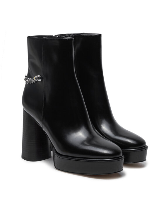 MICHAEL Michael Kors MICHAEL Michael Kors Μποτάκια Carlisle Leather Platform Boot 40F4CLME1L Μαύρο