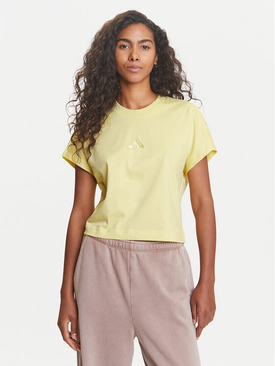 adidas adidas Тишърт ALL SZN JJ1239 Жълт Regular Fit