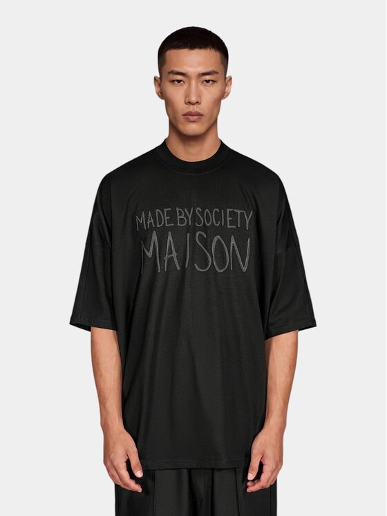 MADE BY SOCIETY MADE BY SOCIETY T-Shirt Absolute Dark - T17794 Czarny Basic Fit