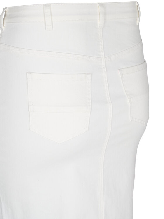 Zizzi Zizzi Jeans suknja J10771A Bijela Regular Fit