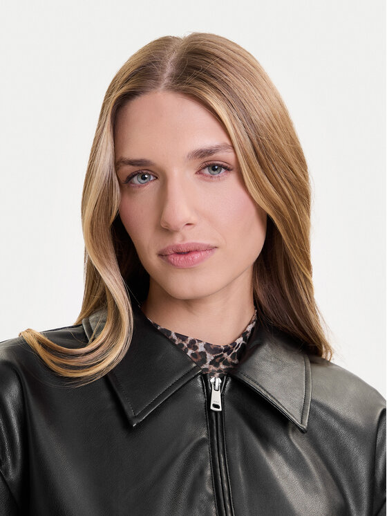 ONLY ONLY Geacă din imitație de piele Nicki 15356871 Negru Regular Fit