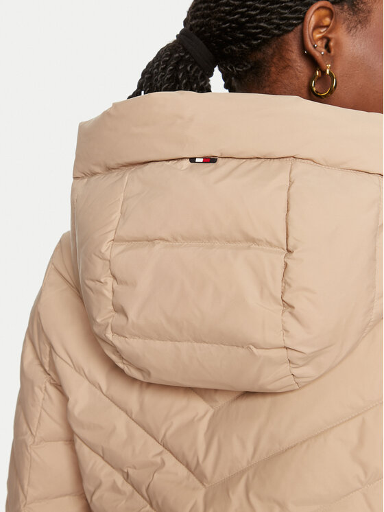 Tommy Hilfiger Tommy Hilfiger Daunenjacke Chevron WW0WW42622 Beige Regular Fit