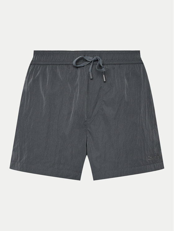 Calvin Klein Swimwear Calvin Klein Swimwear Plavecké šortky KM0KM01048 Sivá Regular Fit
