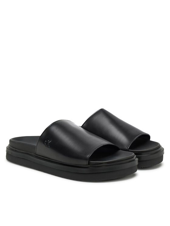 Calvin Klein Jeans Calvin Klein Jeans Şlapi Flat Molded Sandal Slide YW0YW01710 Negru