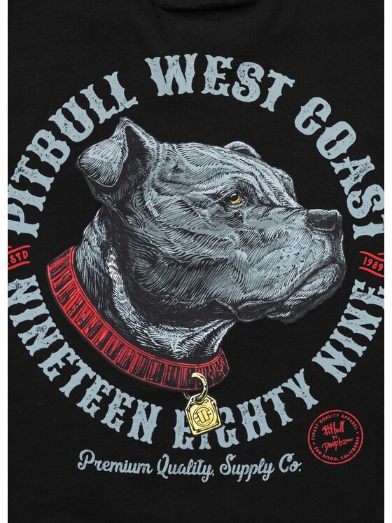 PITBULL PITBULL T-Shirt STRENGTH & RESPECT Czarny Regular Fit