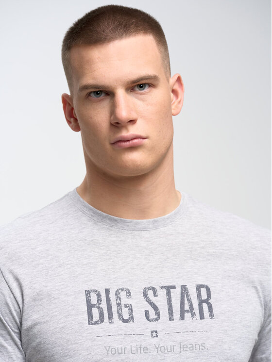 BIG STAR BIG STAR T-Shirt bruno_901 Szary Basic Fit