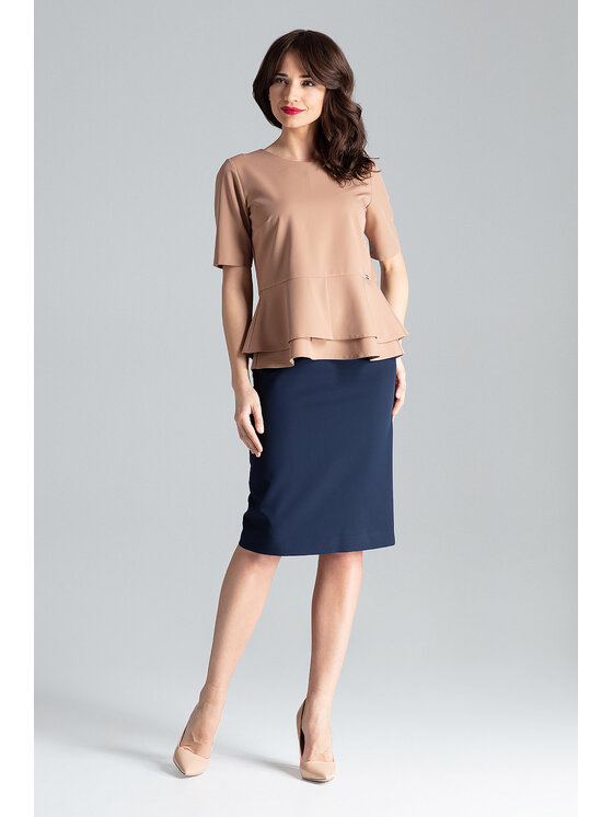 Lenitif Lenitif Blusa L026 Marrone Regular Fit