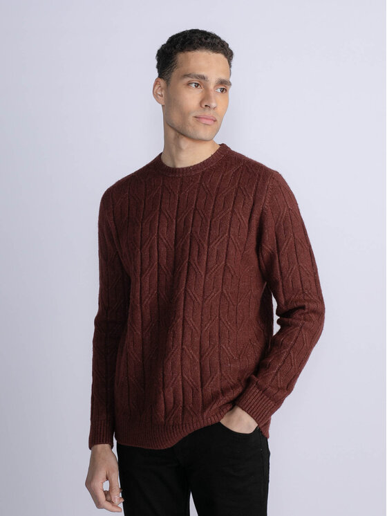 Petrol Industries Petrol Industries Светр M-3030-KWR250 Коричневий Regular Fit