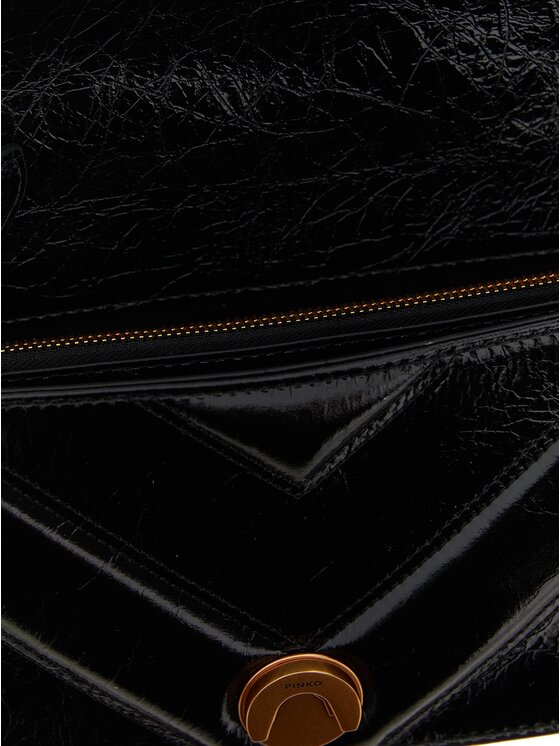 PINKO PINKO Torebka Black Calfskin Crossbody Czarny