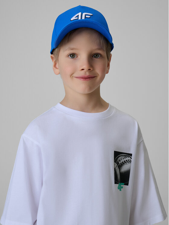 4F 4F T-Shirt PLAY SEASON Biały Loose Fit
