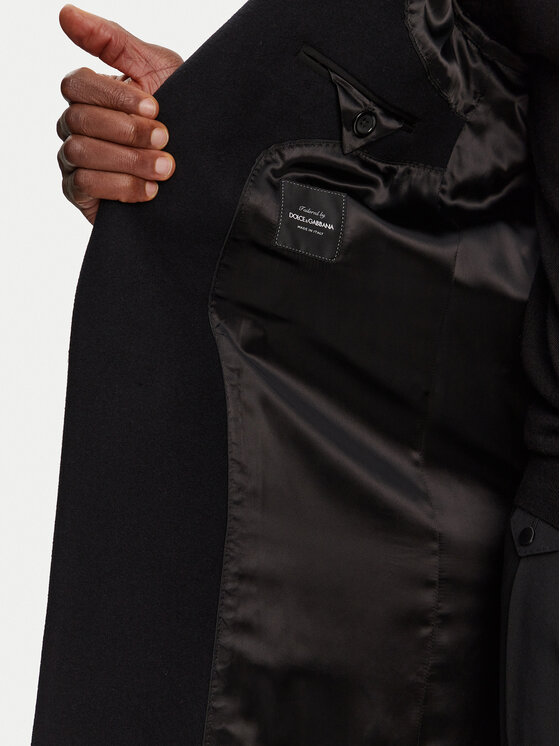 Dolce&Gabbana Dolce&Gabbana Wollmantel G036IT HUMJ2 Schwarz Regular Fit