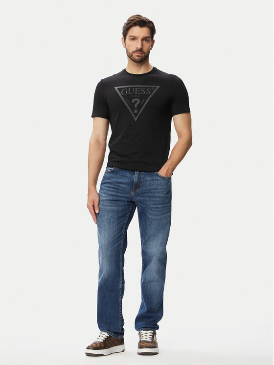 Guess Guess T-Shirt M6YI71 K3745 Černá Slim Fit