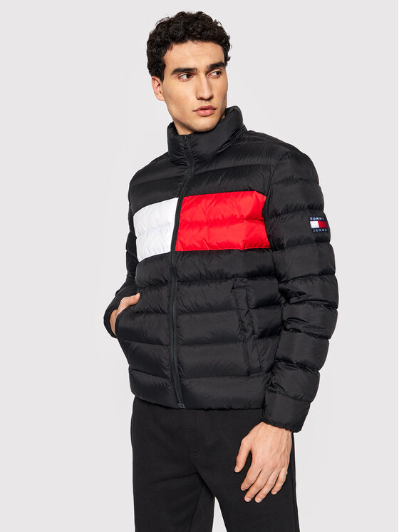 tommy jeans flag icon puffer jacket