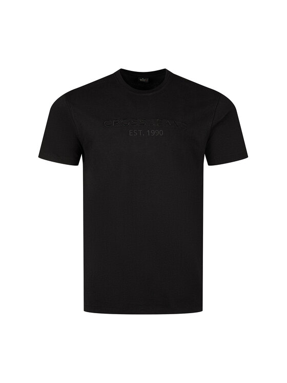 Cross Jeans Cross Jeans T-Shirt 16119-020 Czarny Regular Fit
