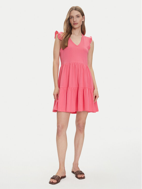 ONLY ONLY Sukienka letnia May 15226992 Różowy Regular Fit
