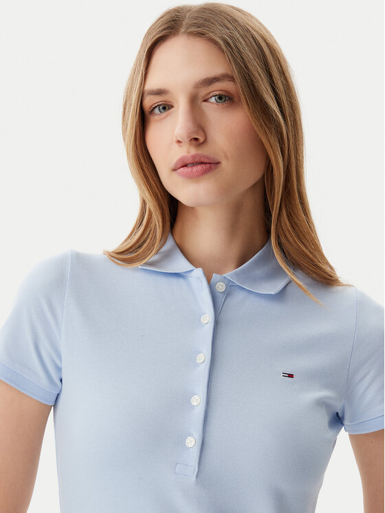 Tommy Jeans Tommy Jeans Vsakodnevna obleka DW0DW20383 Svetlo modra Regular Fit