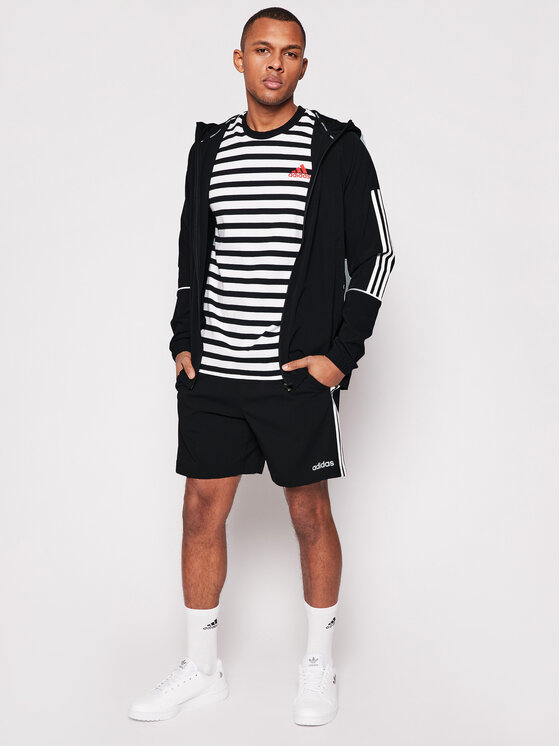 T-shirt Stripy GK9137 Nero Regular Fit