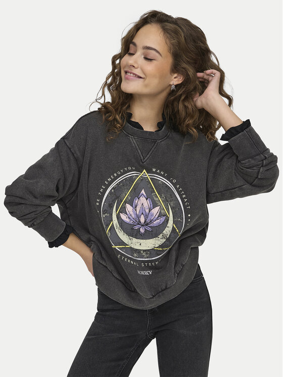 ONLY ONLY Суитшърт Lucinda 15340912 Сив Regular Fit