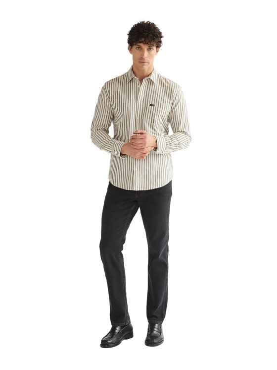 Wrangler Wrangler Koszula 112386954 Beżowy Regular Fit