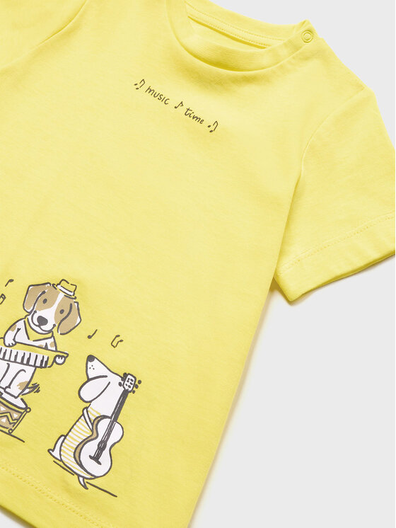 Mayoral Mayoral T-särk 1017 Kollane Regular Fit
