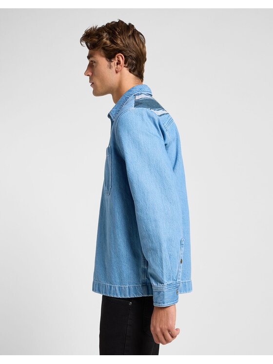 Lee Lee Koszula 2 PKT OVERSHIRT Niebieski Relaxed Fit