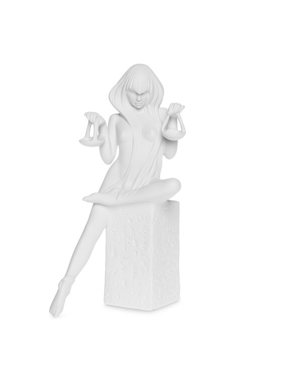 Lamart Lamart Figurka Znak Zodiaku- Waga - Christel Marott Biały