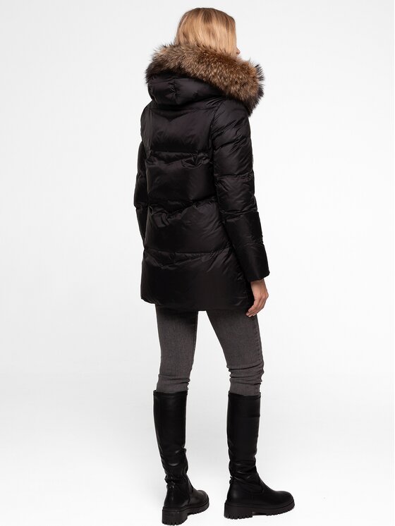 Perso Perso Kurtka damska BLH252517FXR Czarny Regular Fit