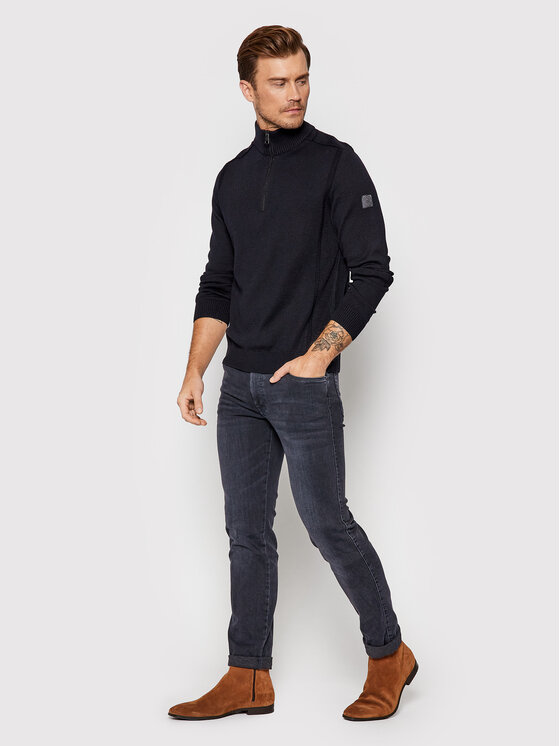 Maglione 7550 85550 Blu scuro Regular Fit
