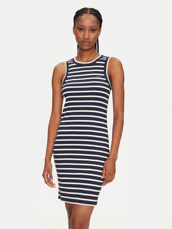 Gant Gant Trikotažinė suknelė 4201531 Tamsiai mėlyna Slim Fit