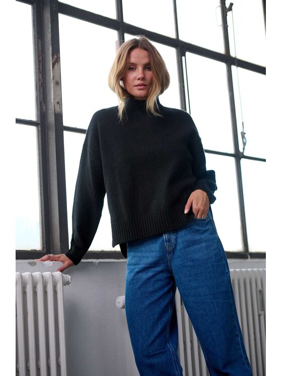 TeeShoppen TeeShoppen Polo 'Oversized Collection' Czarny Oversize