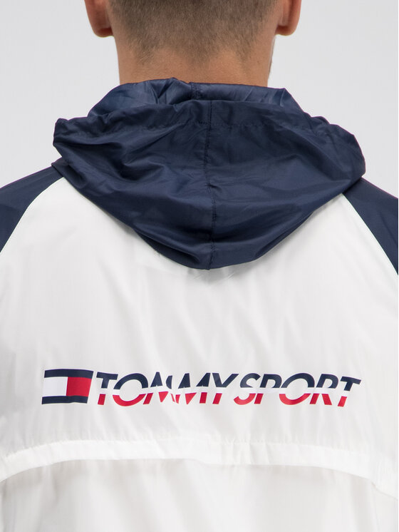 Tommy Sport Tommy Sport Větrovka S20S200143 Bílá Regular Fit