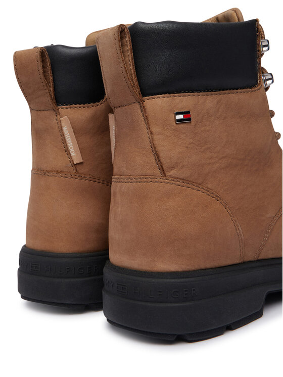 Tommy Hilfiger Tommy Hilfiger Kotníková obuv Th Flag Resistant Lace-Up Boot FW0FW09576 Béžová