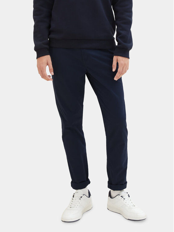 Tom Tailor Denim Tom Tailor Denim Pantaloni chino 1008253 Bleumarin Slim Fit