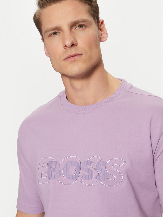 BOSS BOSS Tričko 50531271 Fialová Regular Fit