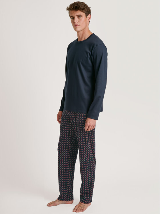 Calida Calida Pyžamo 45282 Tmavomodrá Regular Fit