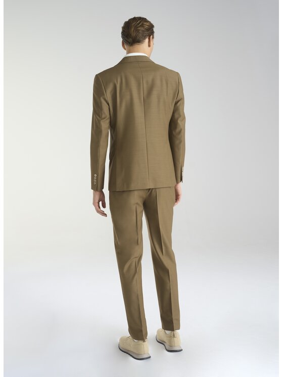 Pako Lorente Pako Lorente Spodnie garniturowe P24SP-6G-003 Brązowy Slim Fit