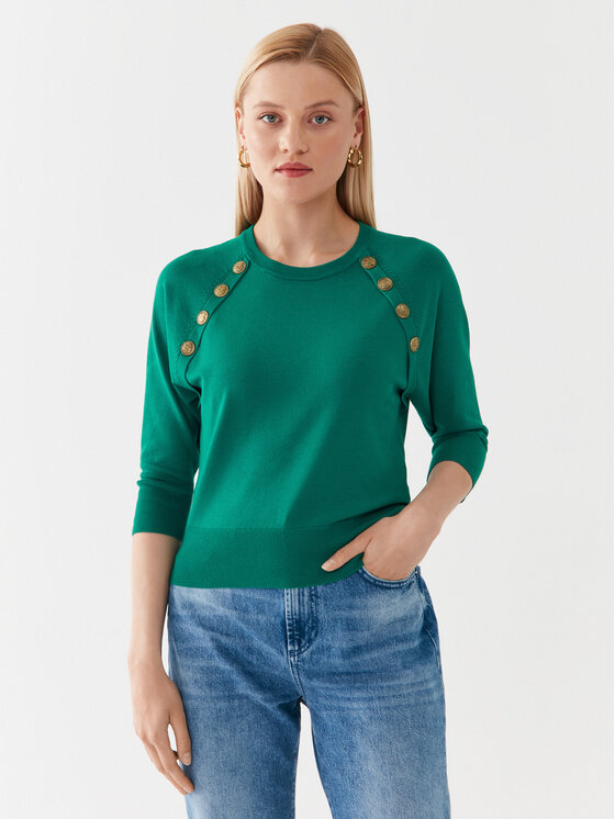 Marella Marella Pulover Ossido 2333660437 Verde Regular Fit